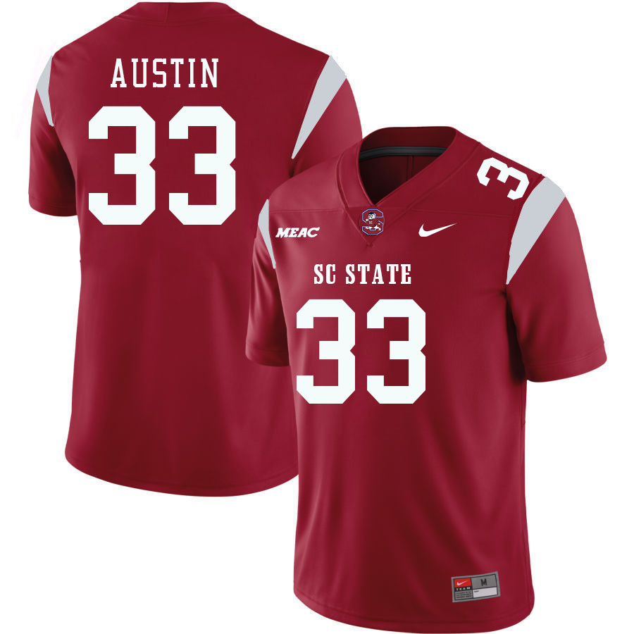 Men-Youth #33 Chris Austin South Carolina State Bulldogs 2023 College Football Jerseys Stitched-Red